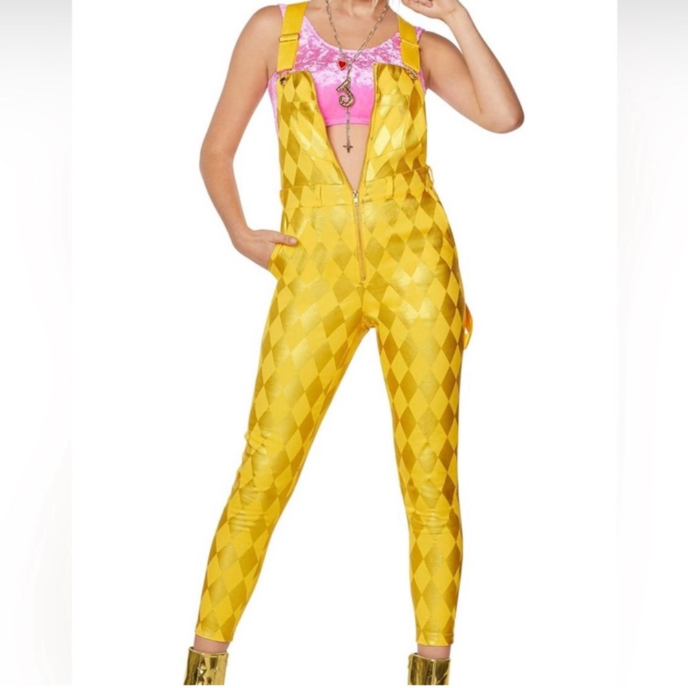 Birds of Prey Harley‎ Quinn Overall Jumpsuit NWOT M